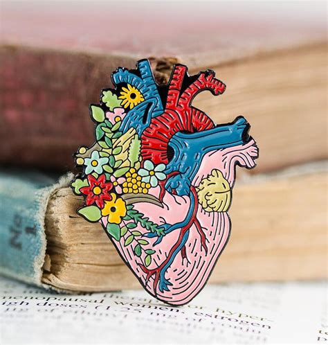 Anatomical Heart Enamel Pin Medical T Codex Anatomicus