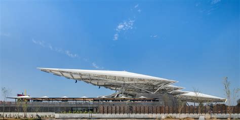 Angular White Roof Covers Mexico City Baseball Stadium By Fgp Atelier