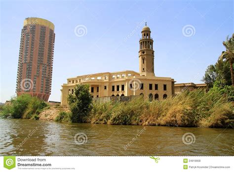 Paysage De Fleuve De Nil Au Caire Egypte Photo Stock Image Du Idées