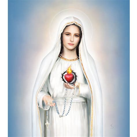 Our Lady Of Fatima Immaculate Heart Of Mary By Artist Richard L George