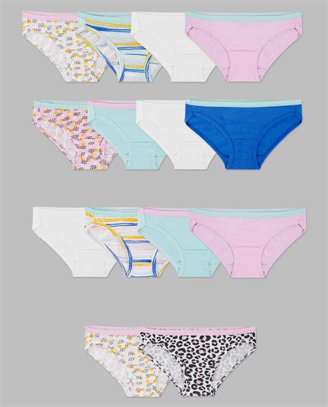 Girls Eversoft® Bikini Underwear Assorted 14 Pack