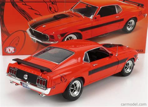 Acme Models A1801861 Scala 118 Ford Usa Mustang Mach 1 351 Sidewinder Coupe 1970 Orange Black
