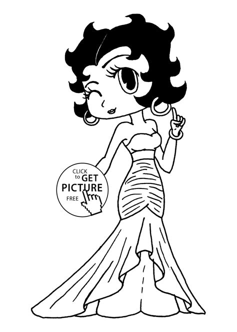 Betty Boop Coloring Pages Clip Art Library