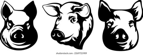 Pig Head Mascot Swine Logo Hog Stock Vector Royalty Free 2269721909