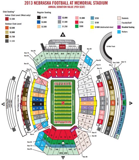 Husker Football Stadium Seating Chart