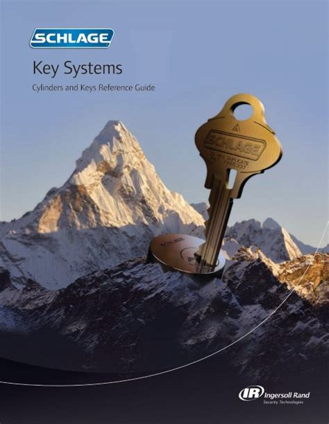 Schlage Key Systems Cylinders And Keys Catalog Ingersoll Rand