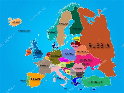 Map Of Europe — Stock Vector © Savi88 65381167