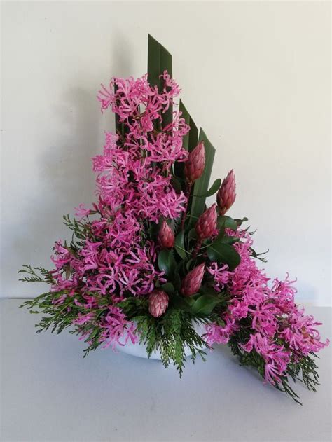 Very Gorgeous Ikbana Fresh Flower Arrangement In Flower