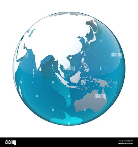 Earth Globe World Map South East Asia Stock Photo Alamy
