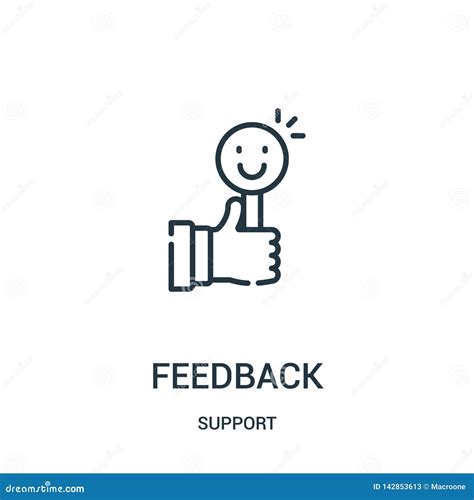Feedback Icon Vector From Support Collection Thin Line Feedback Outline Icon Vector