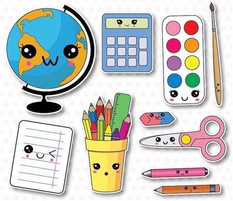 Kawaii School Supplies | Kawaii school supplies, Kawaii clipart, Kawaii drawings