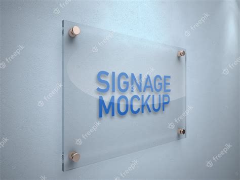 signage board mockup psd file premium