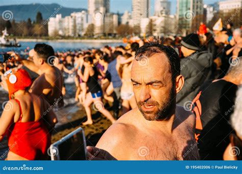 The Annual Polar Bear Swim In Vancouver Editorial Photo Image Of