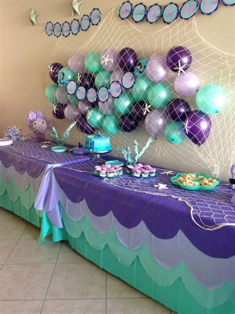Mermaid theme party tablewear decorations disposable table decoration ornaments. 20 Fantastic Mermaid Party Ideas - For Creative Juice