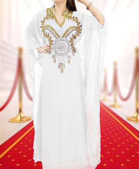 Embellished Wedding Moroccan Dress Plus Size Robe Dubai Kaftan Abaya