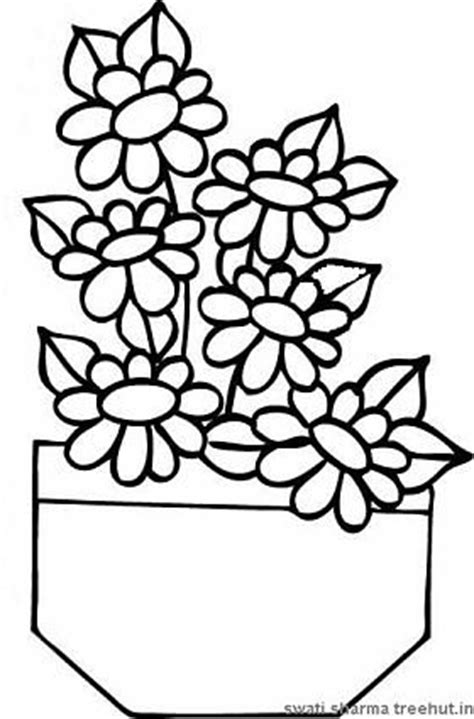 easy flower coloring pages