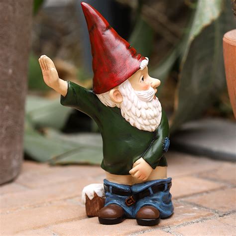 garden gnome ornament funny peeing gnome naughty garden gnome for lawn ornaments indoor or
