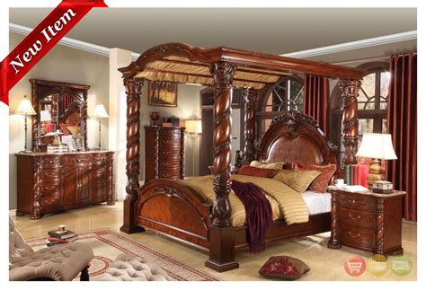 Maybe you would like to learn more about one of these? Castillo De Cullera Cherry Finish Canopy Bedroom ...