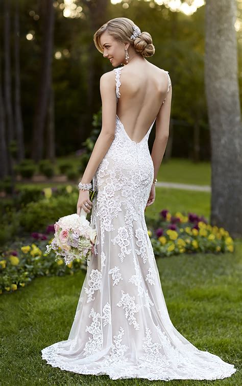Backless Wedding Dresses V Neck Wedding Gown With Open