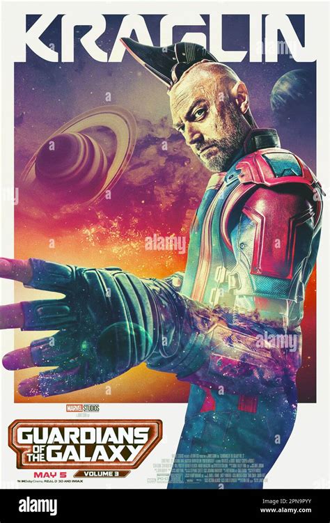 Guardianes De La Galaxia Vol 3 Cartel De Personaje Estadounidense Sean Gunn Como Kraglin