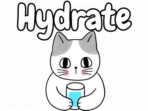 Hydrate Cat Emote Drink Water Emote Stay Hydrated Emote Etsy In 2023