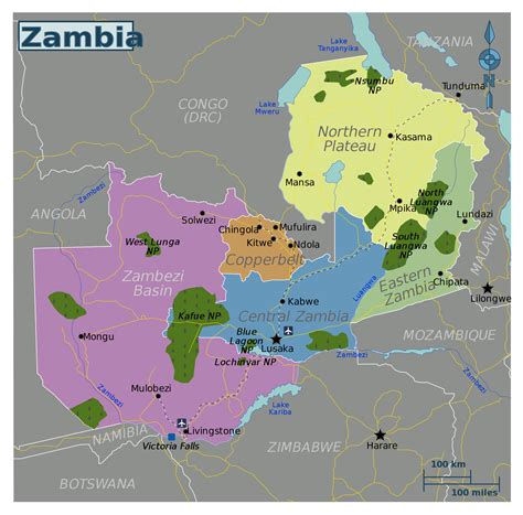 Map Of Zambia Africa Topographic Map Of Usa With Stat