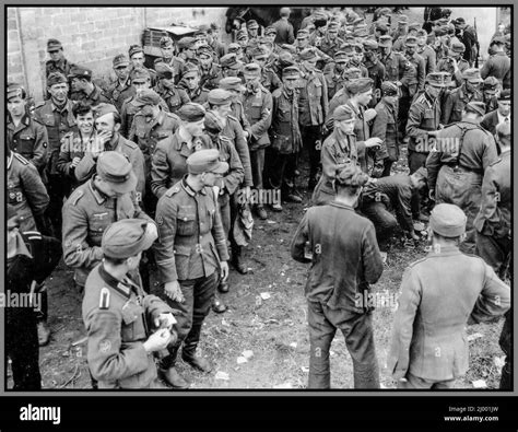 Ww2 D Day Capturé Prisonniers De Guerre Allemands Nazis Banque De