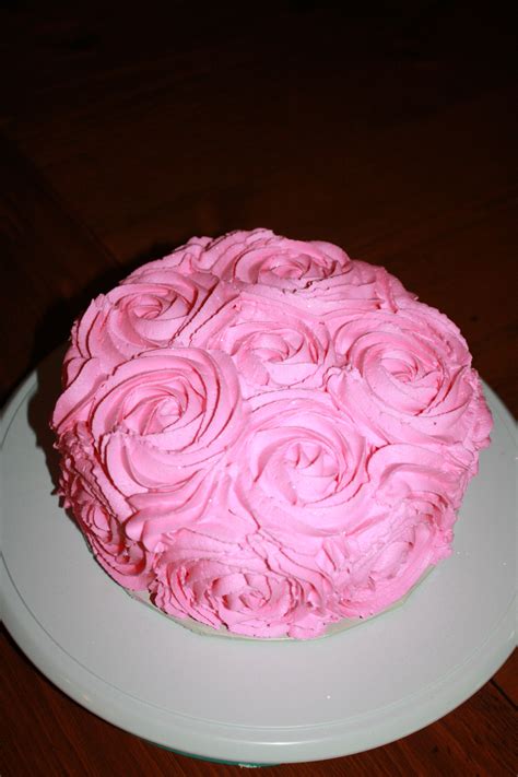 Pink Rose Smash Cake Cupcake Cakes Cake Pink Rose Cake