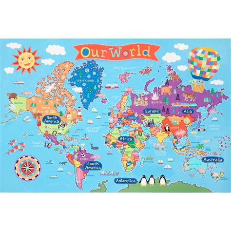Kids World Wall Map The Toy Store