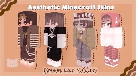 Aesthetic Minecraft Hd Skins For Boys~brown Hair Edition~mcpe~with