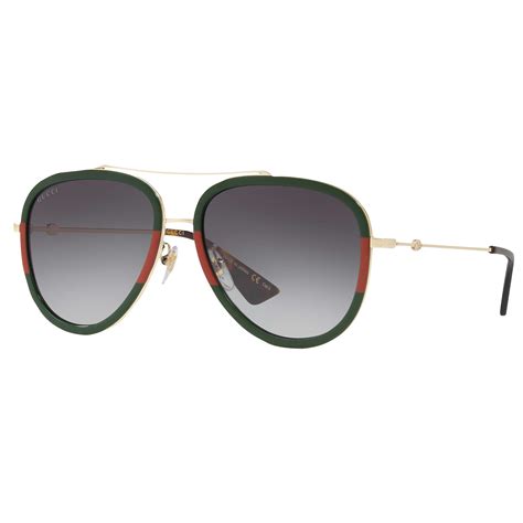 gucci gg0062s aviator sunglasses multi grey gradient at john lewis and partners