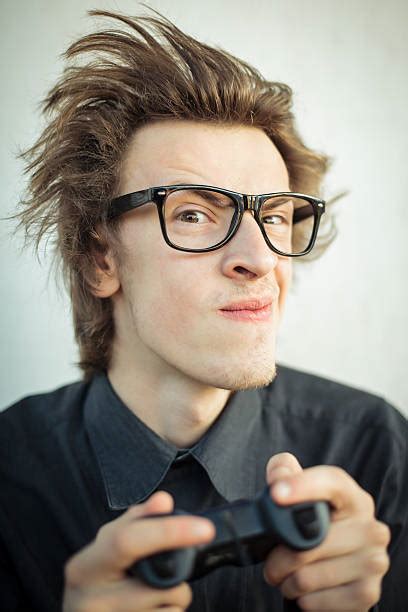 50 Goofy Glasses Wearing Nerdy It Computer Guy Stock Photos Pictures