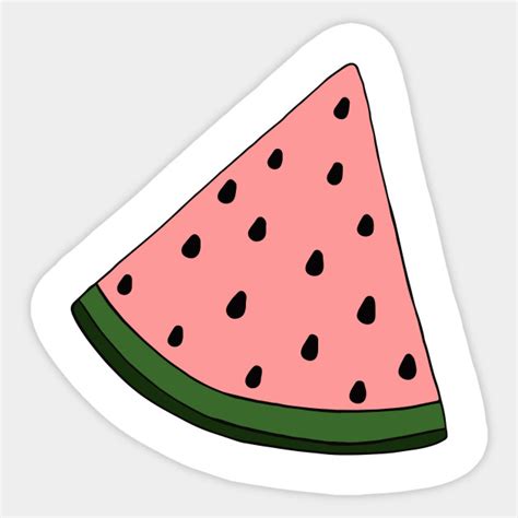 Cute Watermelon Hand Drawn Pattern Watermelon Illustration Sticker