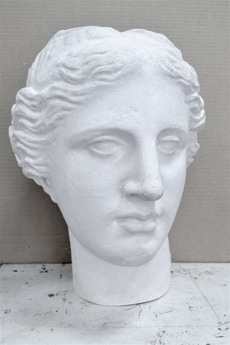 White Gypsum Statue Venus Head Plaster Head Bust Editorial Stock Image
