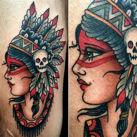 American traditional tattoos can be defined by their use of bold lines and bright colors. ~ New Traditional tattoo ~ indian … | Traditional tattoo ...