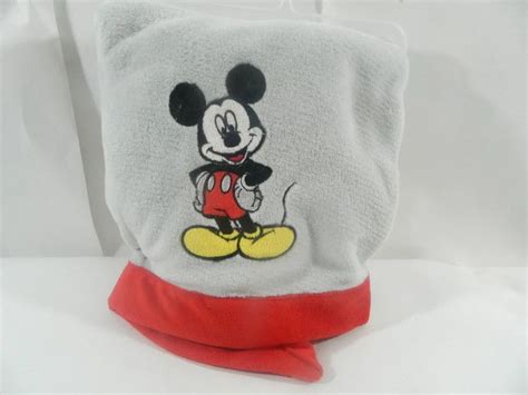Mouse gift setfor ages 0+pastel blue plush & security blanket lovey soft mickey mouse plush measures approx: Disney Baby Mickey Mouse Blanket Blue Fleece Red Trim ...
