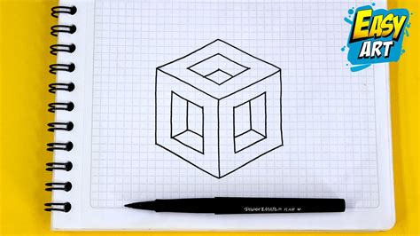 Dibujos Muy Faciles De Hacer Como Dibujar Un Cubo 3d Con Agujeros
