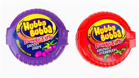 Hubba Bubba Bubble Tapes Grape And Strawberry Bubble Gum Review Youtube