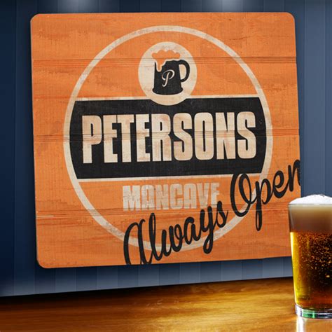 Always Open Personalized Wood Tavern And Bar Sign Famous Favors