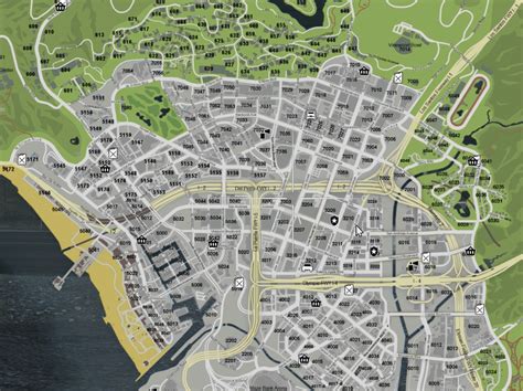 Gta Map With All Street Names
