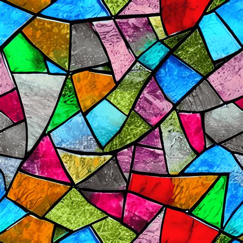 Multicolored Stained Glass Pattern · Creative Fabrica