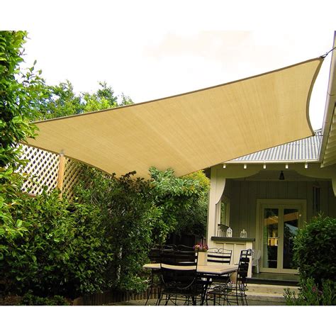 Sun shade sail is finished heavy duty webbing inside the seamed edges, corners are finished with stainless steel d ring for easy installation. New Large 10m X 10m Outdoor Sun Shade Sail Canopy - Sand ...