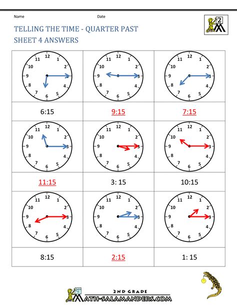 clocks worksheetquarter hour time the hour half past quarter to past time formats worksheets