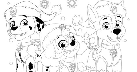 Christmas Paw Patrol Coloring Pages Printable - Kids N Fun Com 15