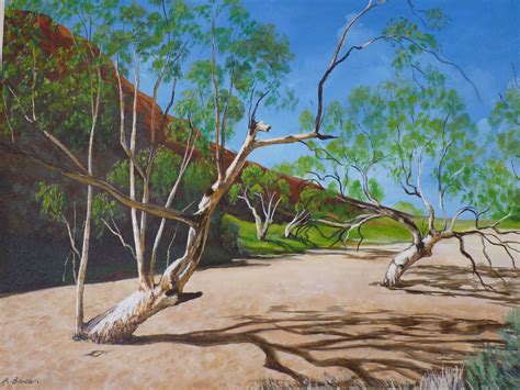 On The Finke River Northern Territory Art Lovers Australia