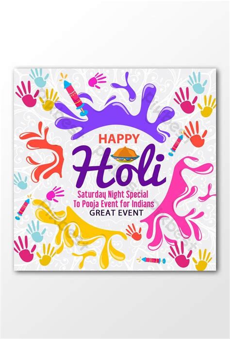 Wishing You Holi Fest Post Design Psd Free Download Pikbest