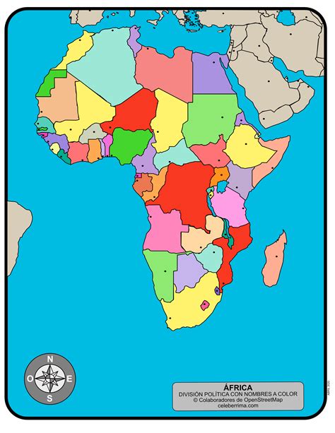 Mapa Del Continente Africano Con Nombres Para Imprimir En Images