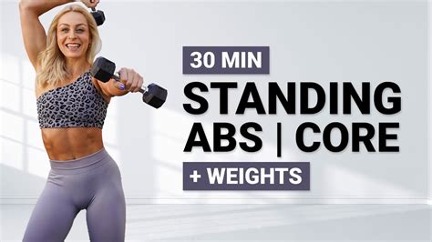Min Standing Abs Workout Weights Intense Cardio All Standing Boxing Hiit Strong Arms