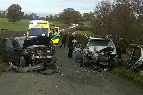 police action on shrewsbury railway bridge car crash shropshire star