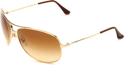 Ray Ban Rb3293 Gold Frame Light Brown Gradient Lens Metal Sunglasses 63mm Uk Clothing
